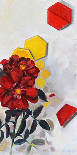 roses and shapes print